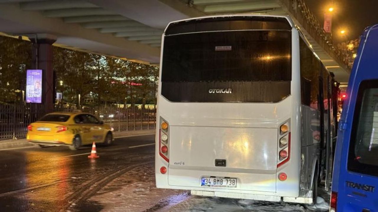Yabancı turistleri taşıyan otobüs alev topuna döndü