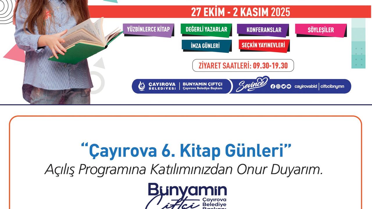 Çayırova’da 6. Kitap Günleri Başlıyor: 103 Yazar, Onlarca Etkinlik