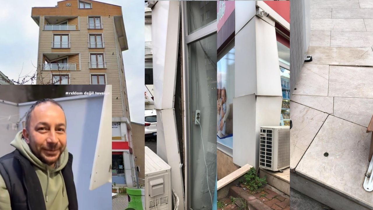 Gebze'de çöken apartmandan geriye sadece bu görüntü kaldı