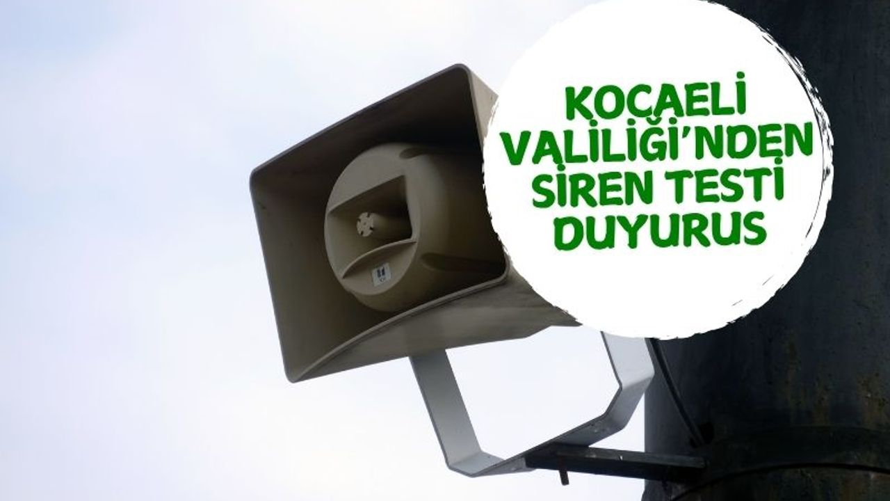 10 Kasım Öncesi Siren Sistemi Test Edilecek