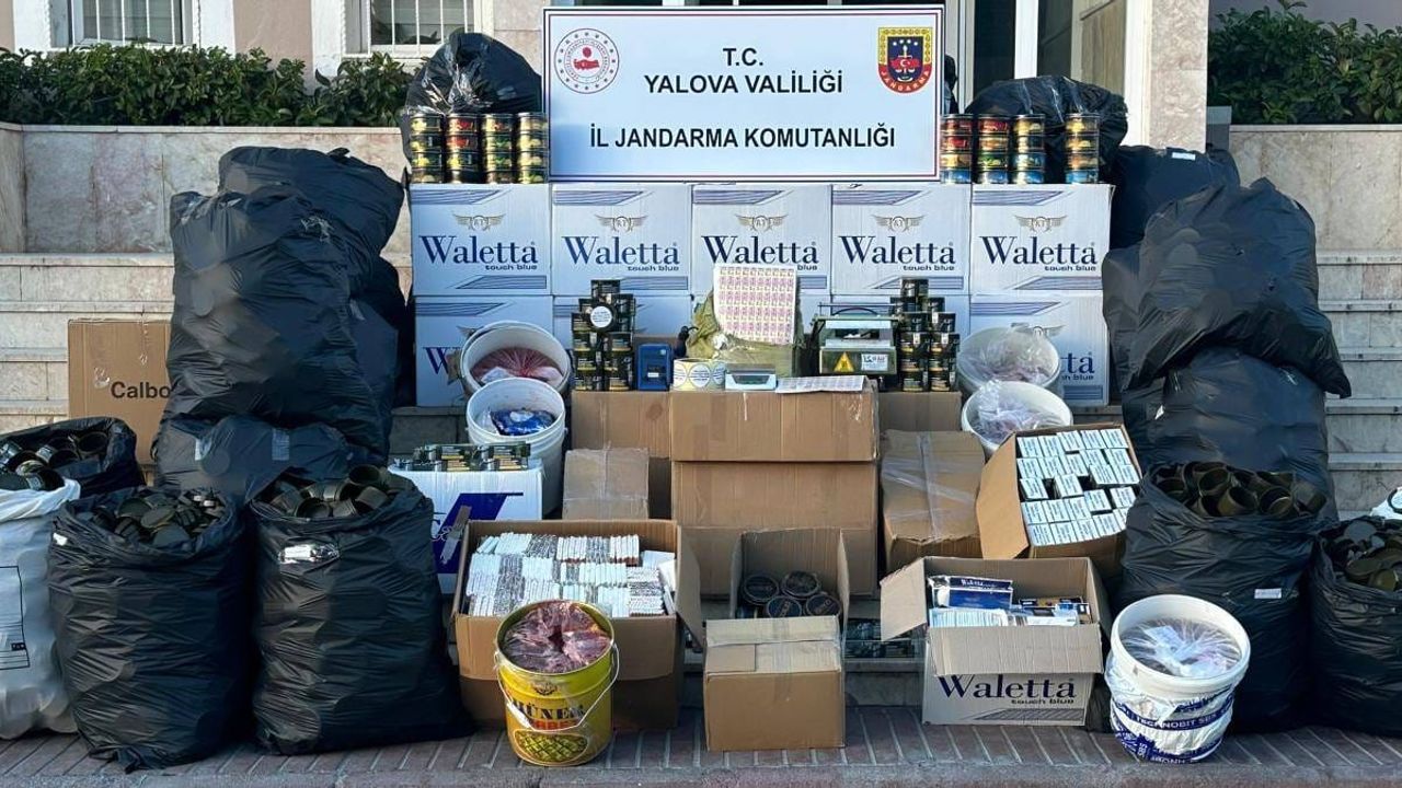 Yalova’da kaçak tütün operasyonu: 159 bin makaron ve 238 kilo tütün ele geçirildi