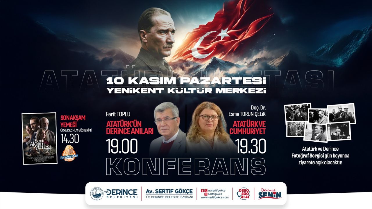 Derince’de 10 Kasım’a özel program: Film, söyleşi ve sergi bir arada
