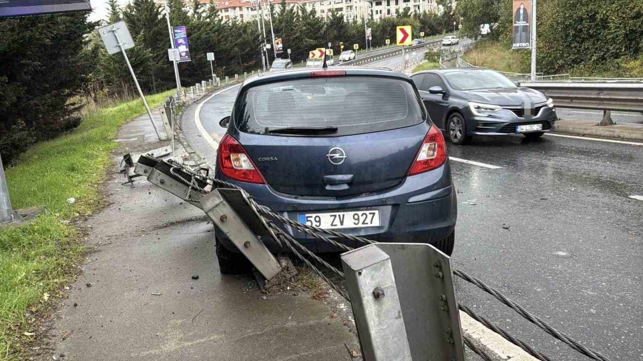 Beşiktaş’ta yağmurun etkisiyle aynı yolda peş peşe iki kaza
