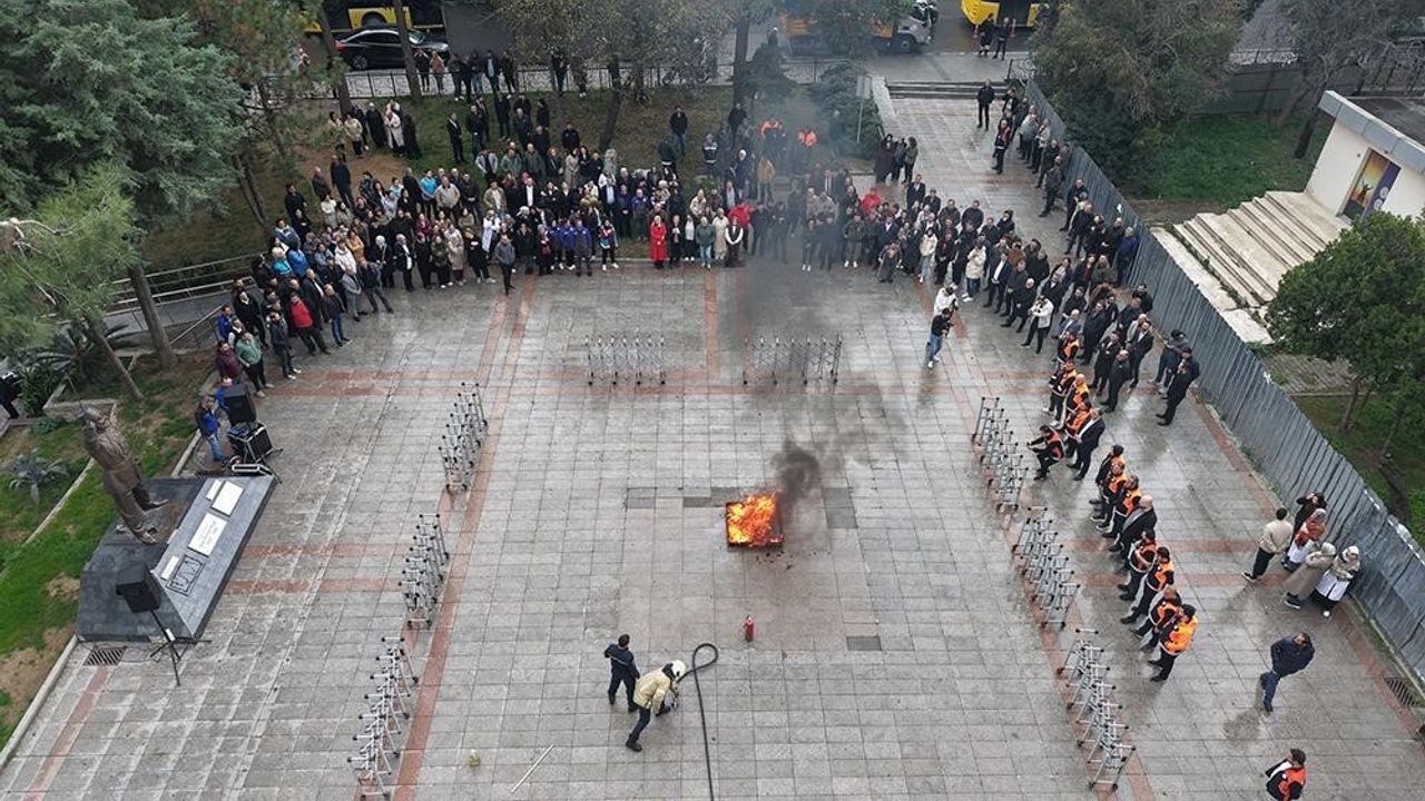 Gaziosmanpaşa Belediyesi'nden yangın tatbikatı