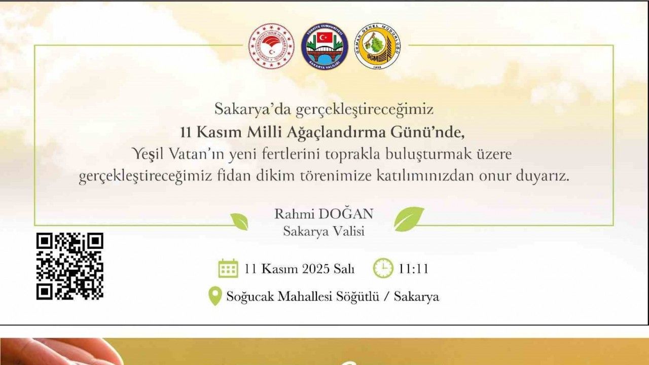 Milli Ağaçlandırma Günü’nde yeşil seferberlik: Sakarya’da büyük dikim töreni
