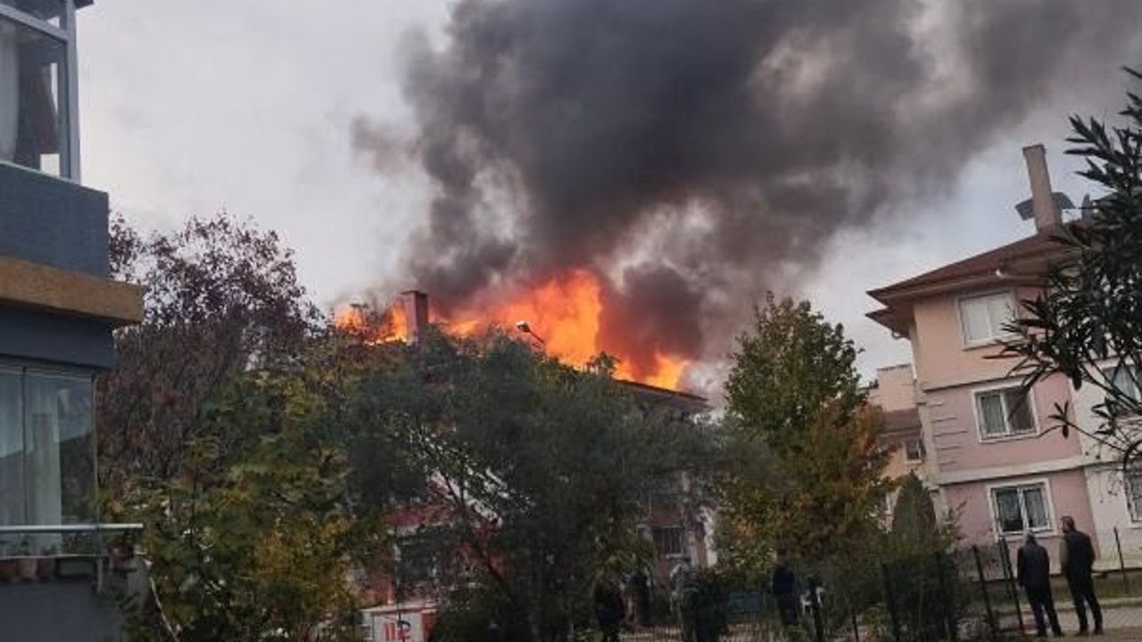 Yalova'da çatı yangını