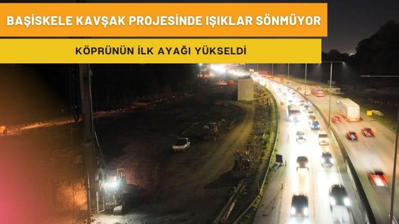 Başiskele Kavşağı’nda Köprünün İlk Ayağı Yükseldi