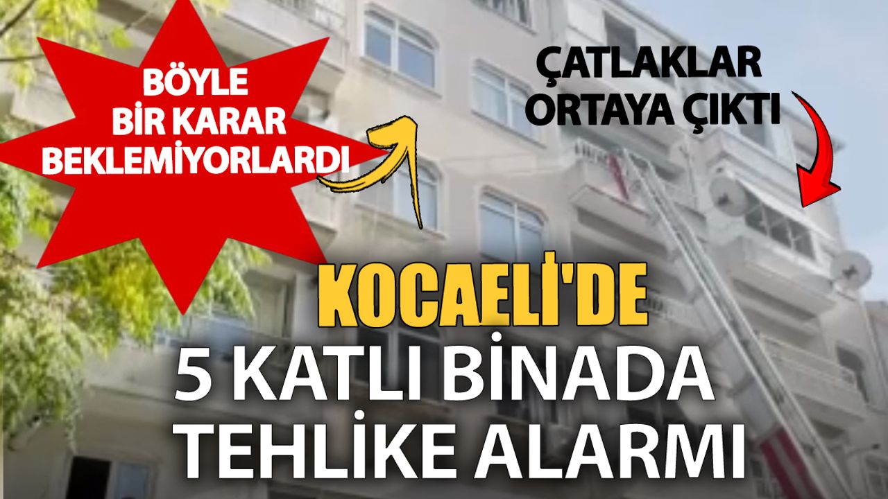 Kolonlar Alarm Verdi: Kocaeli’de 5 Katlı Binaya Jet Karar