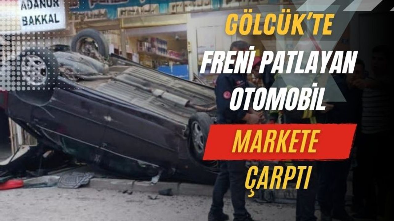 Freni Patlayan Otomobil Bakkala Girdi: 2 Yaralı