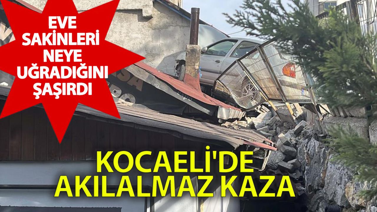 Ne direksiyon tuttu ne fren durdurdu! Kocaeli'de otomobil çatıya uçtu