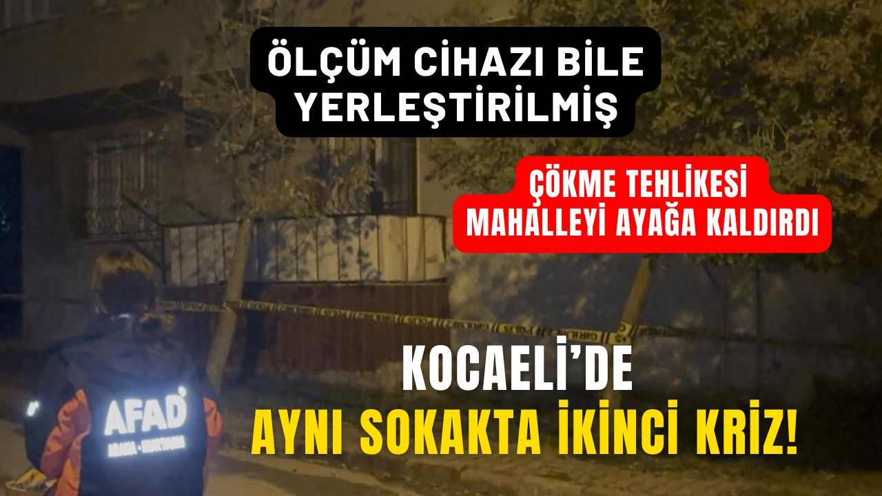 Gebze’de aynı sokakta ikinci tehlike! Bina önce çatladı sonra kaymaya başladı