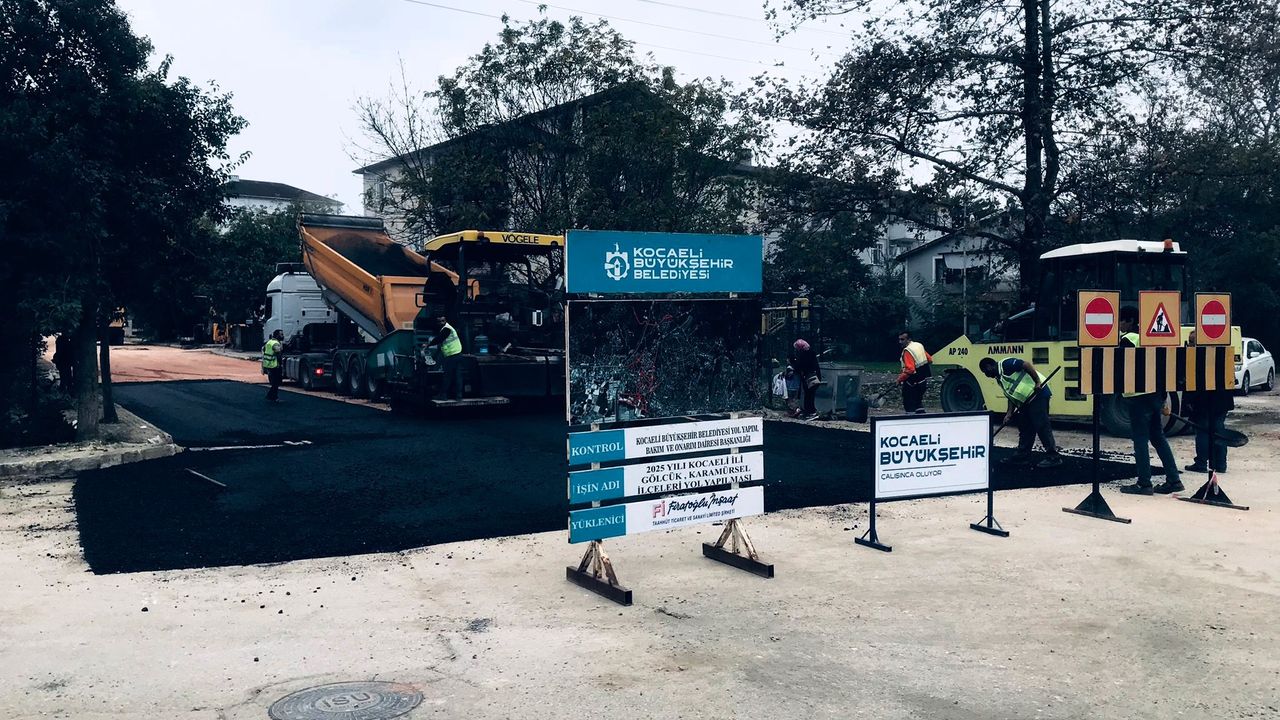 Gölcük Çiftlik Mahallesi’nde yol yenileme çalışmaları hız kazandı