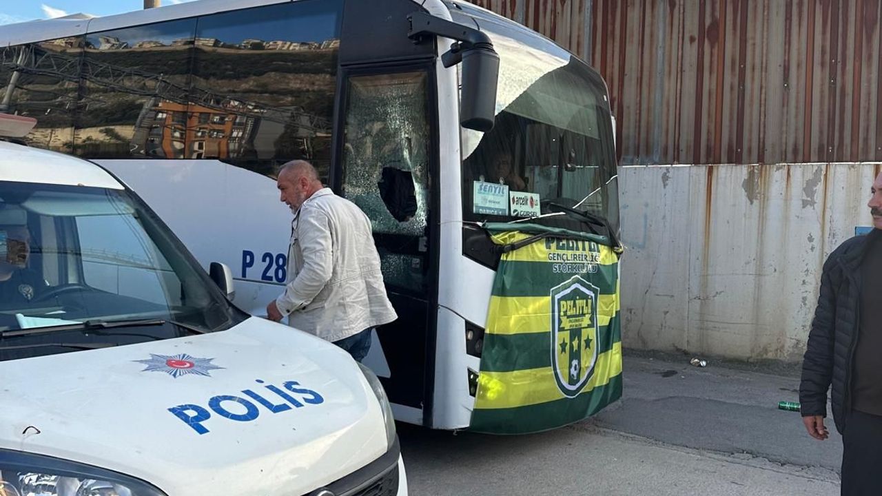 Hereke’de misafir takım otobüsüne saldırı!