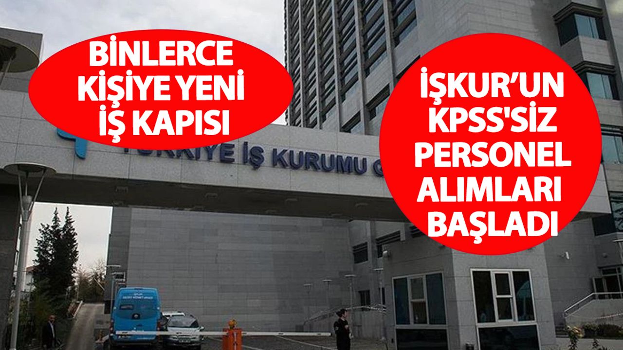 İŞKUR’un KPSS’siz alımları Kocaeli dahil 80 ilde başladı! Binlerce kişiye yeni iş kapısı