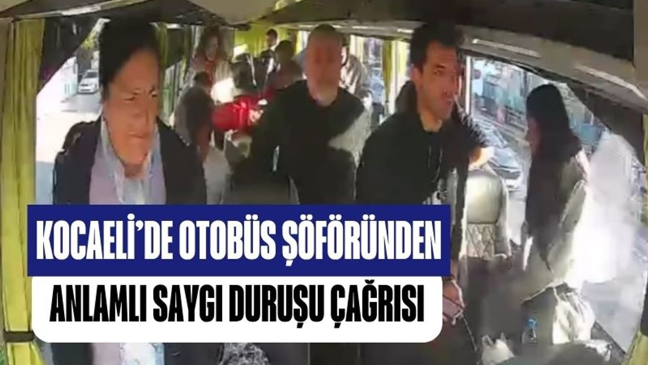 Kocaeli'de Otobüs Şoföründen 10 Kasım’da Anlamlı Saygı Duruşu