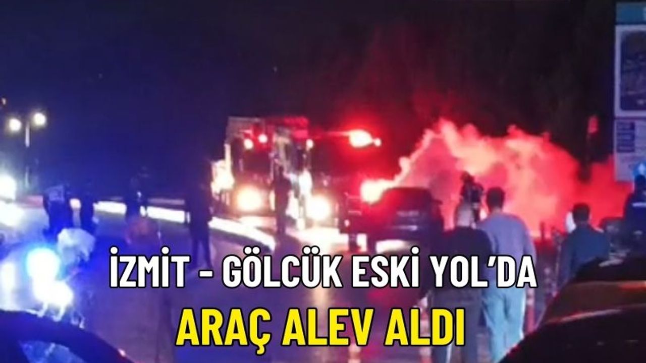Kocaeli Başiskele’de Seyir Halindeki Araç Alev Aldı