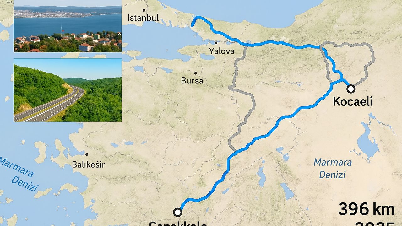 Kocaeli Çanakkale Arası Kaç Kilometre?