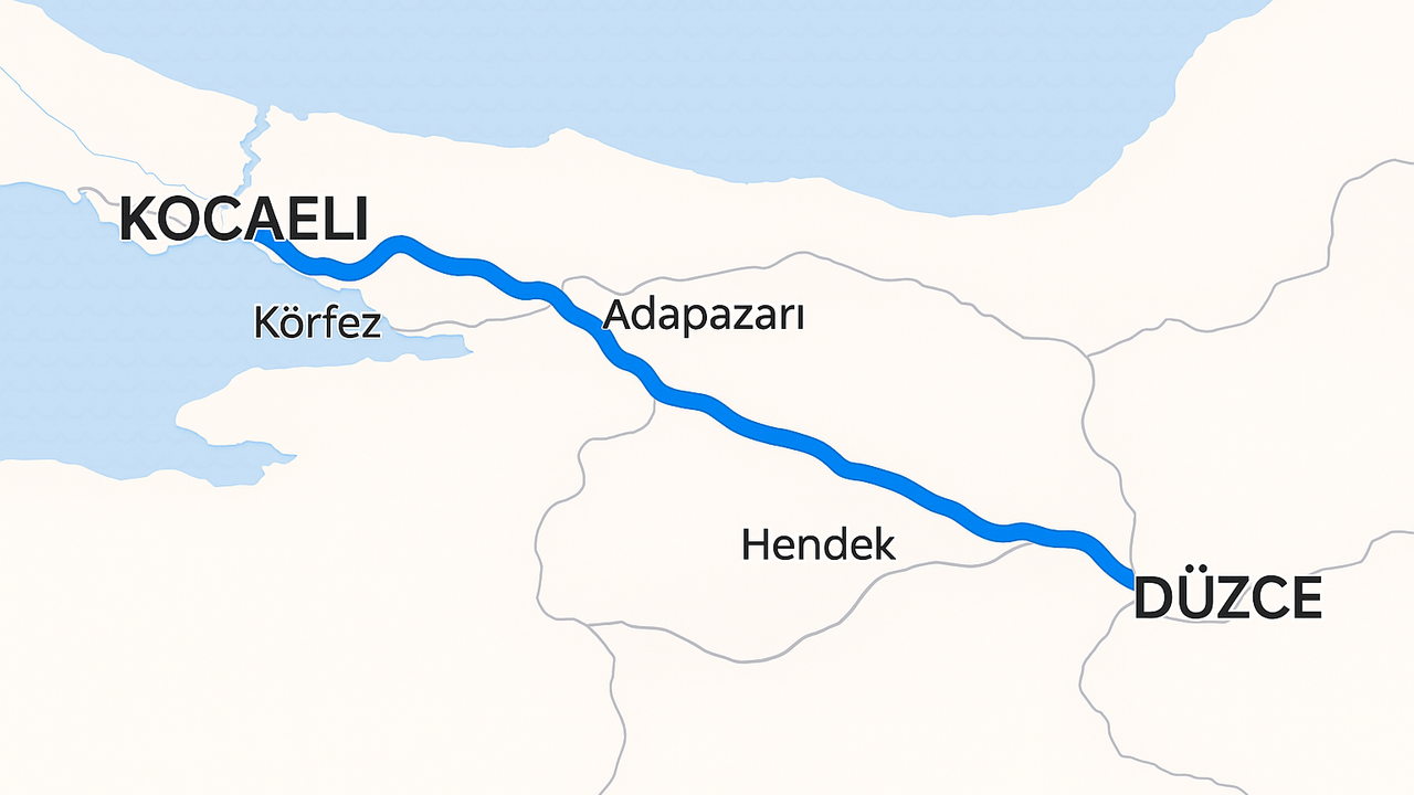 Düzce Arası Kaç Km?
