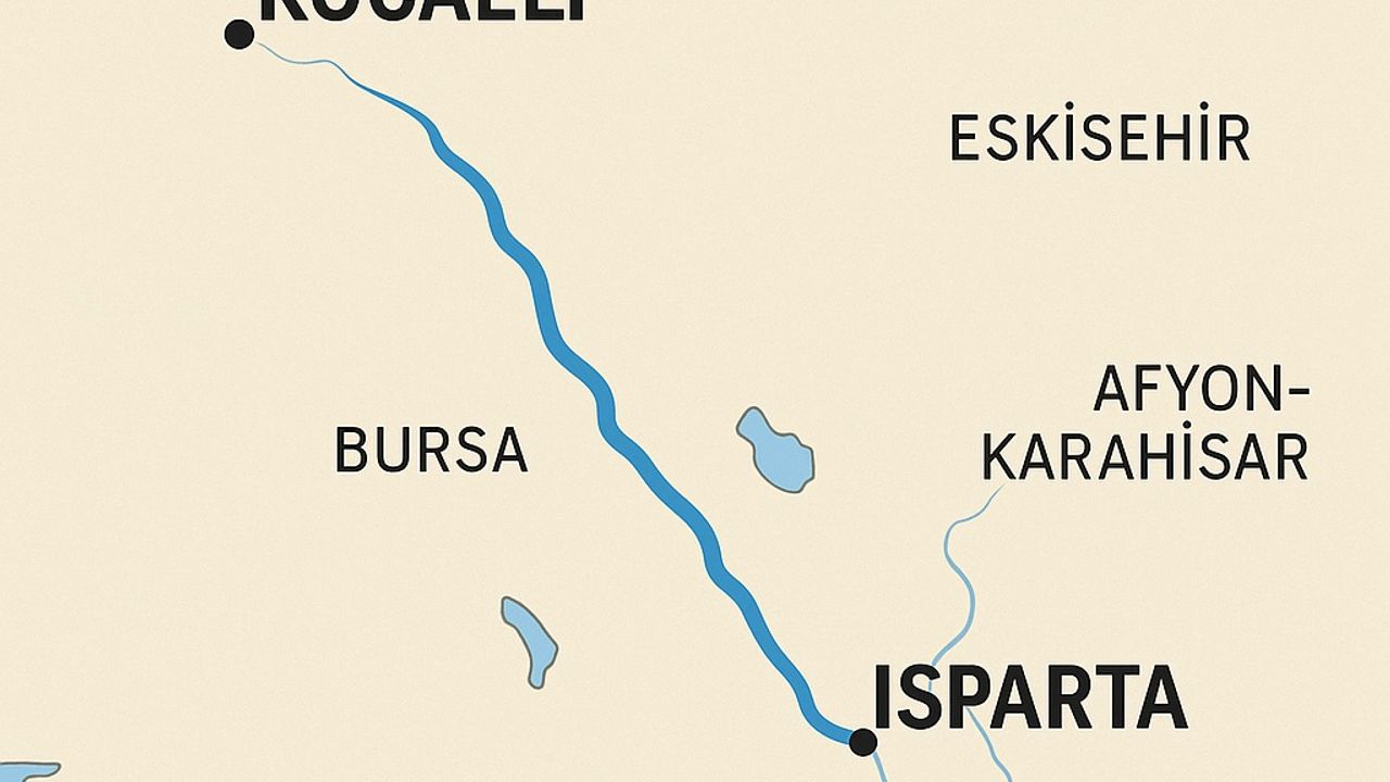 Kocaeli Isparta arası kaç km?