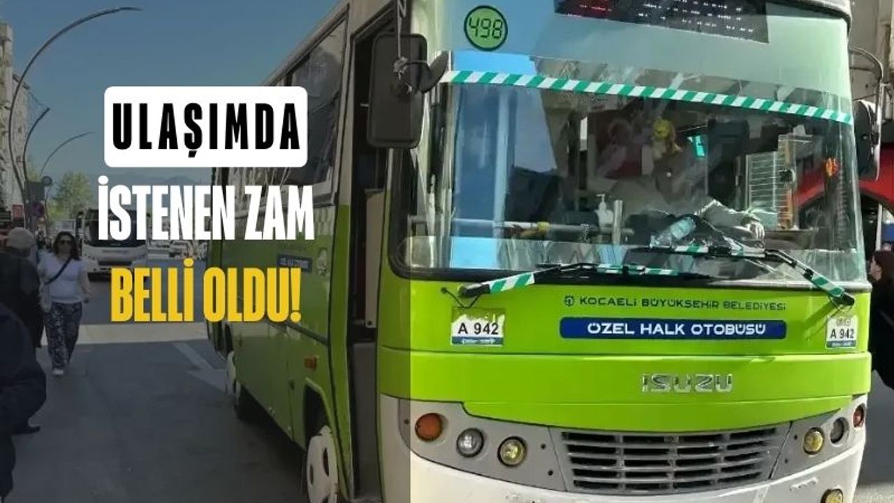 Kocaeli'de Ulaşımda Yeni Tarife Talebi Belli Oldu!