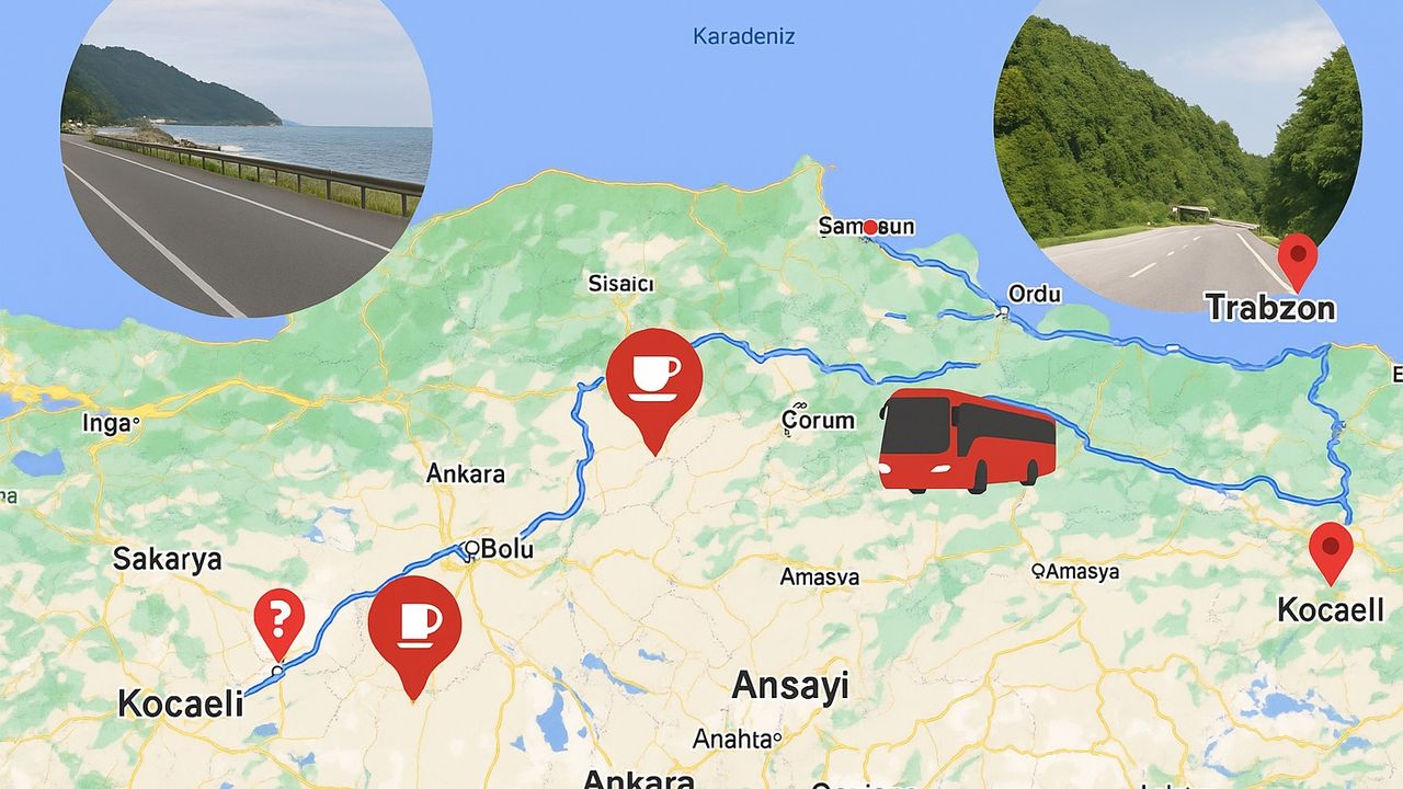Kocaeli Trabzon Arası Kaç Kilometre?