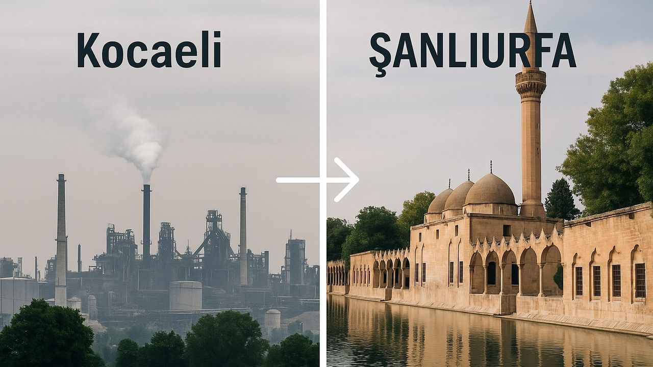 Kocaeli Şanlıurfa kaç km?