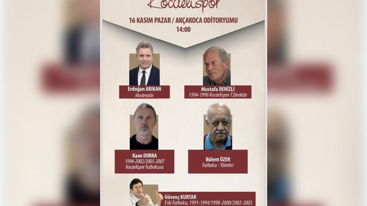 Kocaelispor’un efsane isimleri özel panelde bir araya geliyor