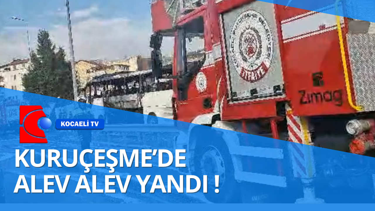 Kuruçeşme'de korkutan anlar ! Servis Aracı Alevlere Teslim Oldu
