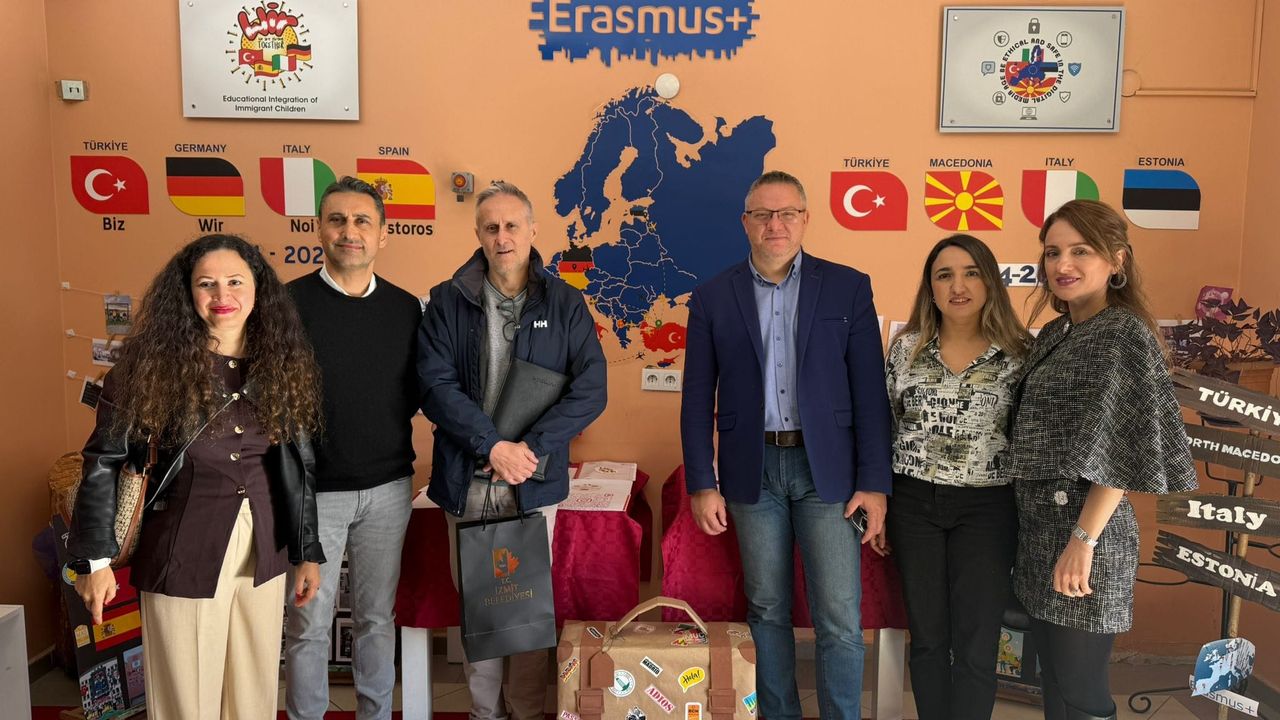 İzmit 28 Haziran Ortaokulu Uluslararası Arenada! Valencia ve Kocaeli'den Eğitim Danışmanları AB Projelerini İnceledi