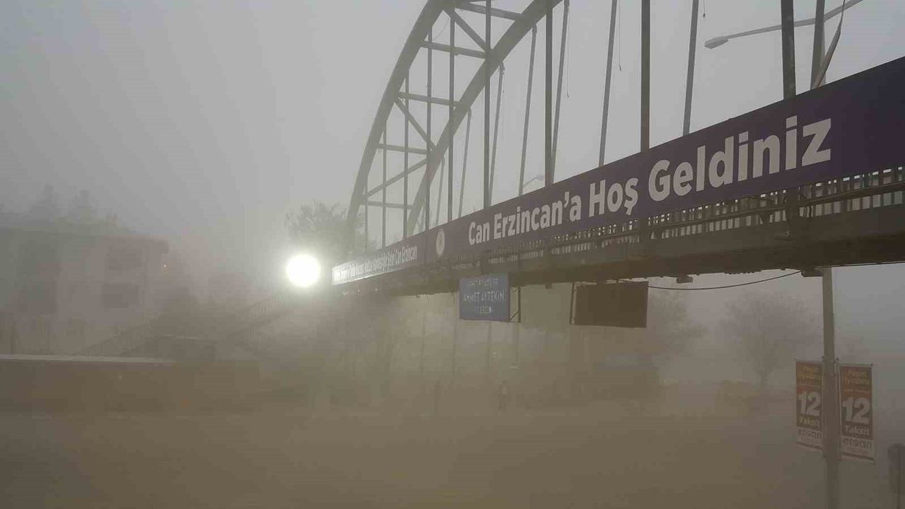 Erzincan güne sisle uyandı