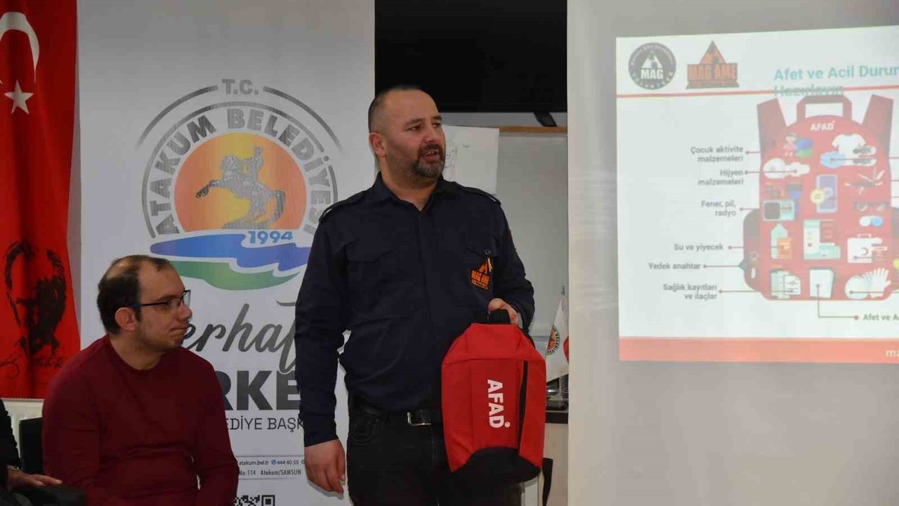 Atakum Belediyesi’nden özel gereksinimli bireylere yönelik afet farkındalık eğitimi