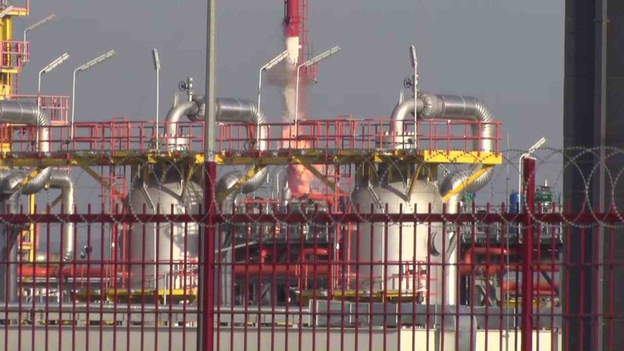 Silivri'de BOTAŞ tesislerinde yangın