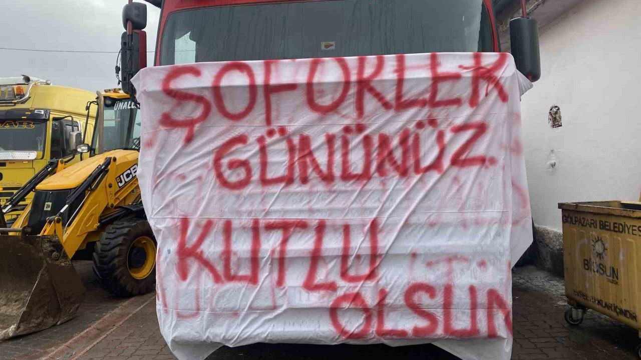 Gölpazarı’nda şoförlere özel konvoy: Trafik ve jandarma araçları da katıldı