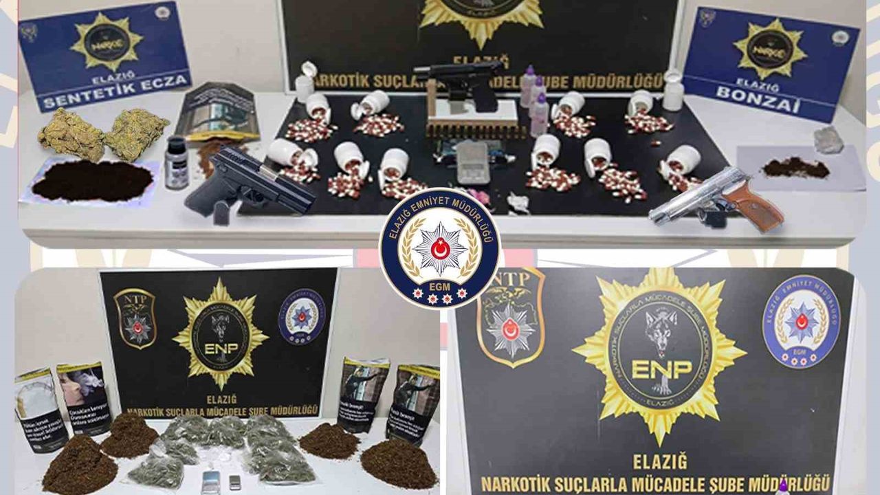 Elazığ’da zehir tacirlerine darbe: Uyuşturucu operasyonunda 19 kişi tutuklandı