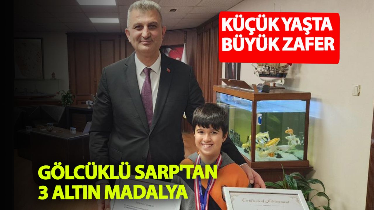 Gölcüklü Sarp Arel’den Uluslararası Başarı: Matematikte 3 Madalya Birden Aldı