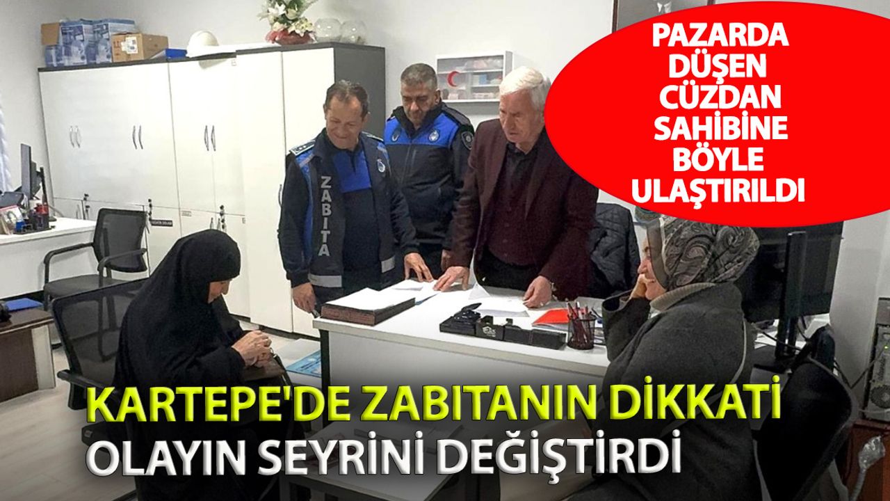 Saniyeler içinde fark ettiler dakikalar içinde teslim ettiler: Kartepe pazarında cüzdan vakası