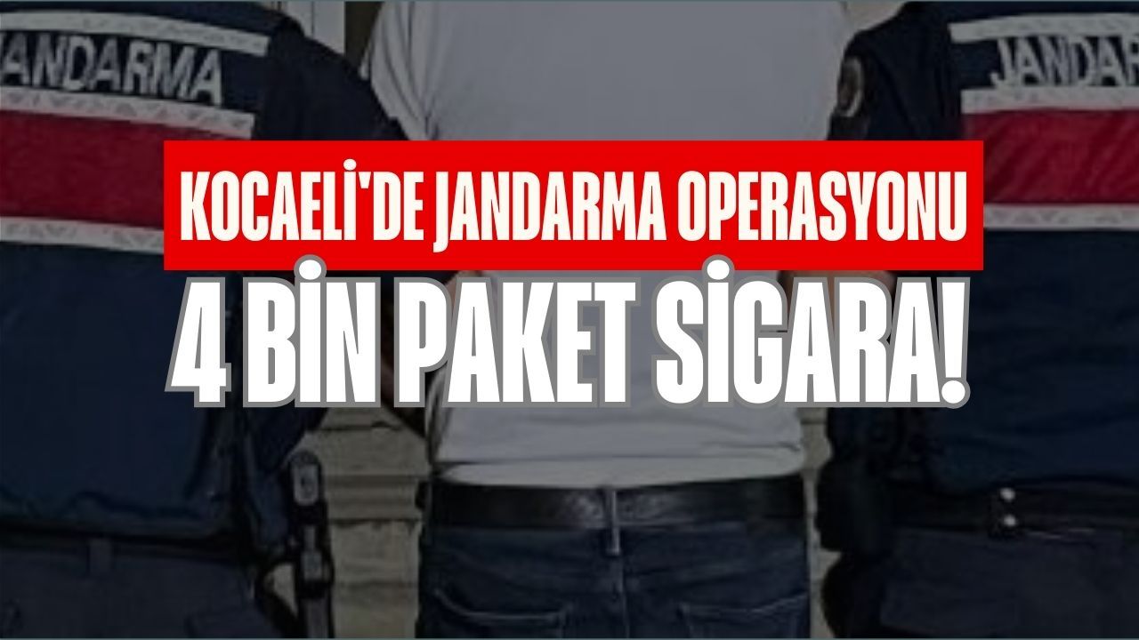 Kocaeli'de Jandarmadan Kaçak İçki ve Sigara Operasyonu