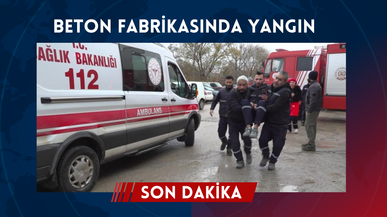 Kocaeli’de Beton Fabrikasında Yangın: 2 İşçi Dumandan Etkilendi