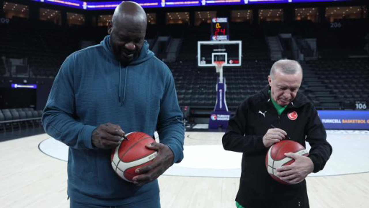 Sürpriz buluşma: Cumhurbaşkanı Erdoğan, Shaquille O'Neal ile bir araya geldi