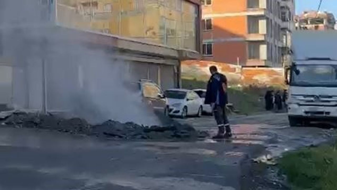 Kazı sırasında delinen doğal gaz borusu nedeniyle faciadan dönüldü