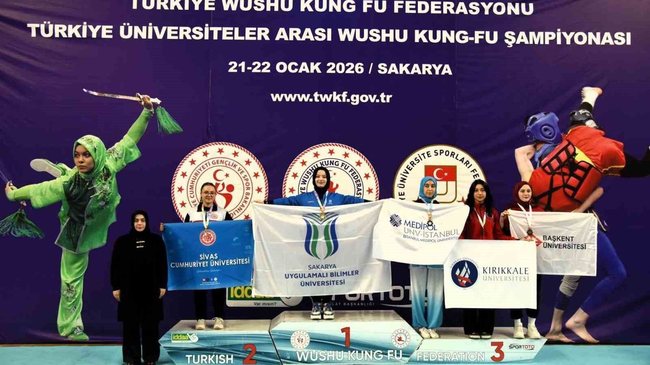 SUBÜ’den Wushu’da tarihi başarı: 6 altın, 1 gümüşle Türkiye şampiyonu oldular