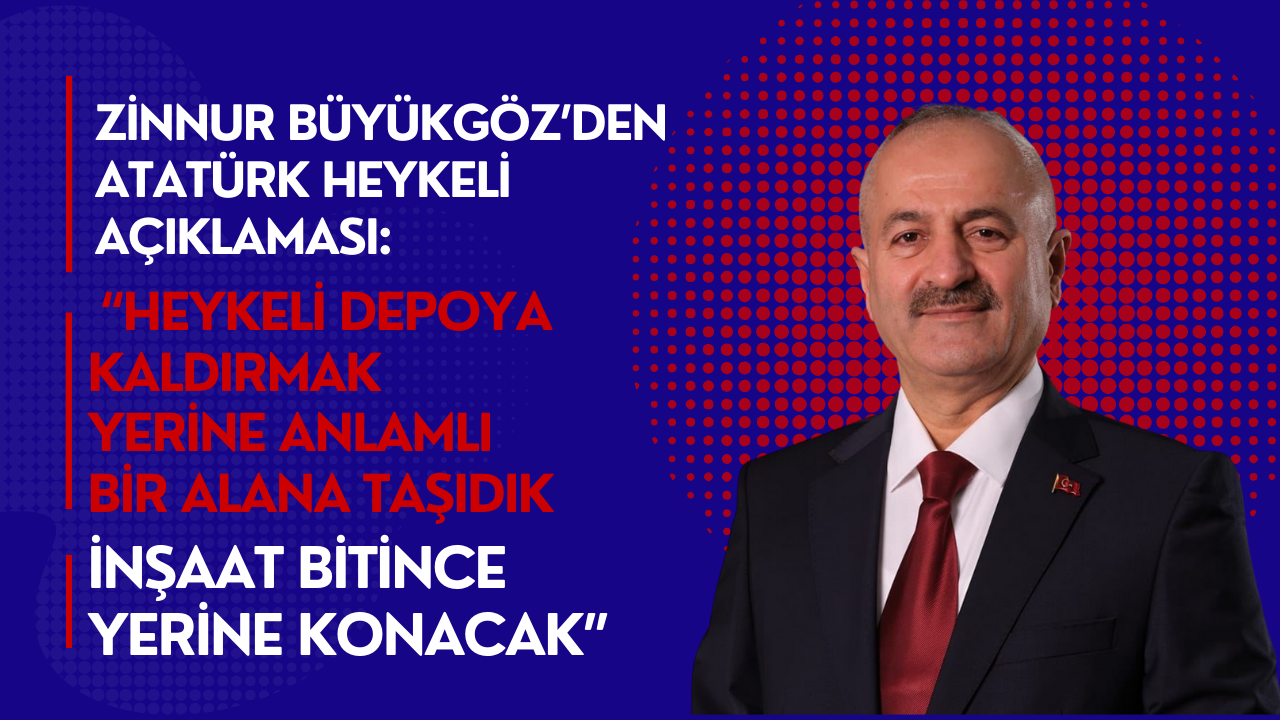 Zinnur Büyükgöz: “Heykeli depoya kaldırmak yerine anlamlı bir alana taşıdık”