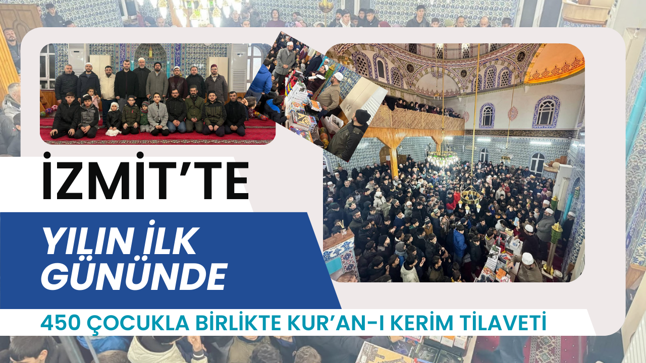 İzmit’te Yeni Yılın İlk Sabahı Camide Buluşma: 450 Çocukla Bayram Havası