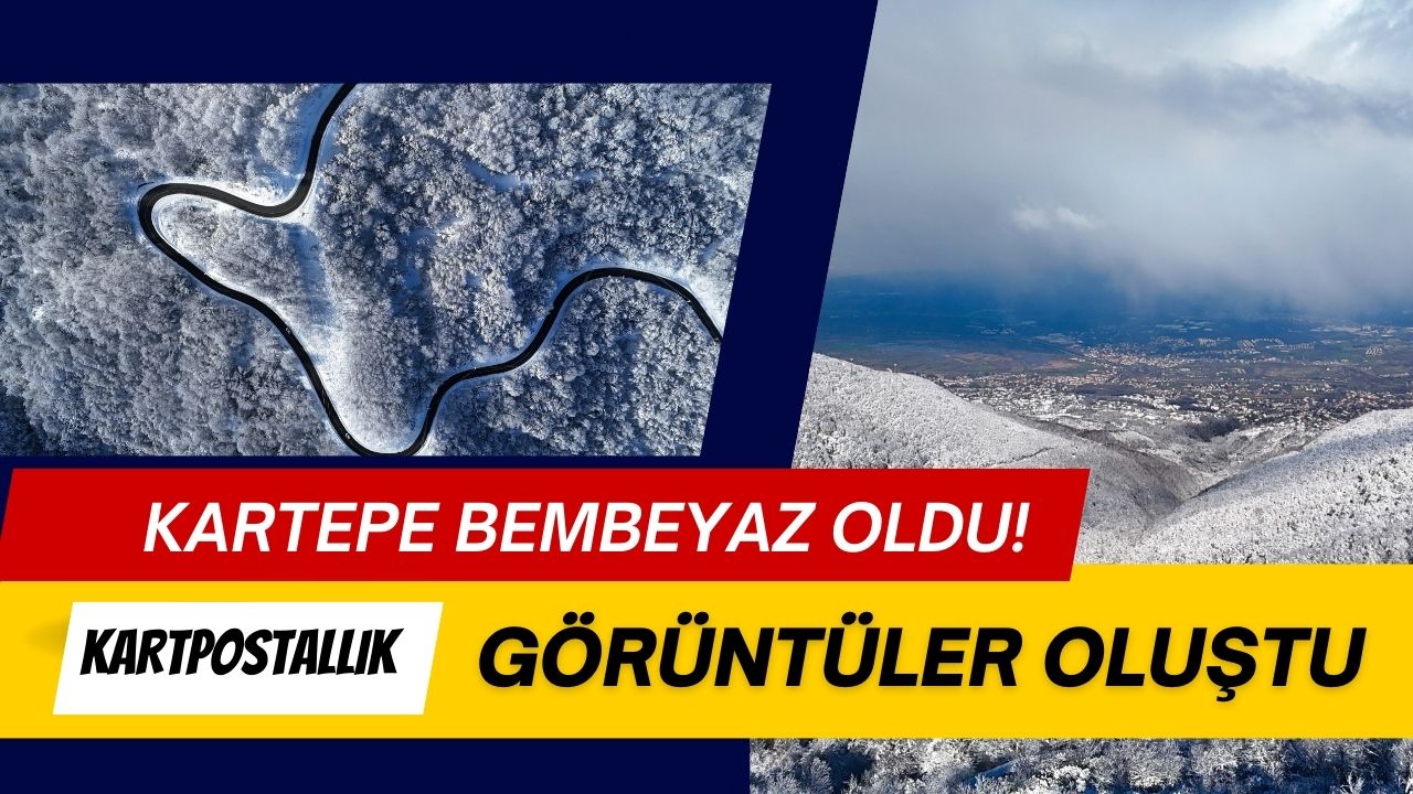 Kartepe bembeyaz oldu! Kartpostallık görüntüler oluştu