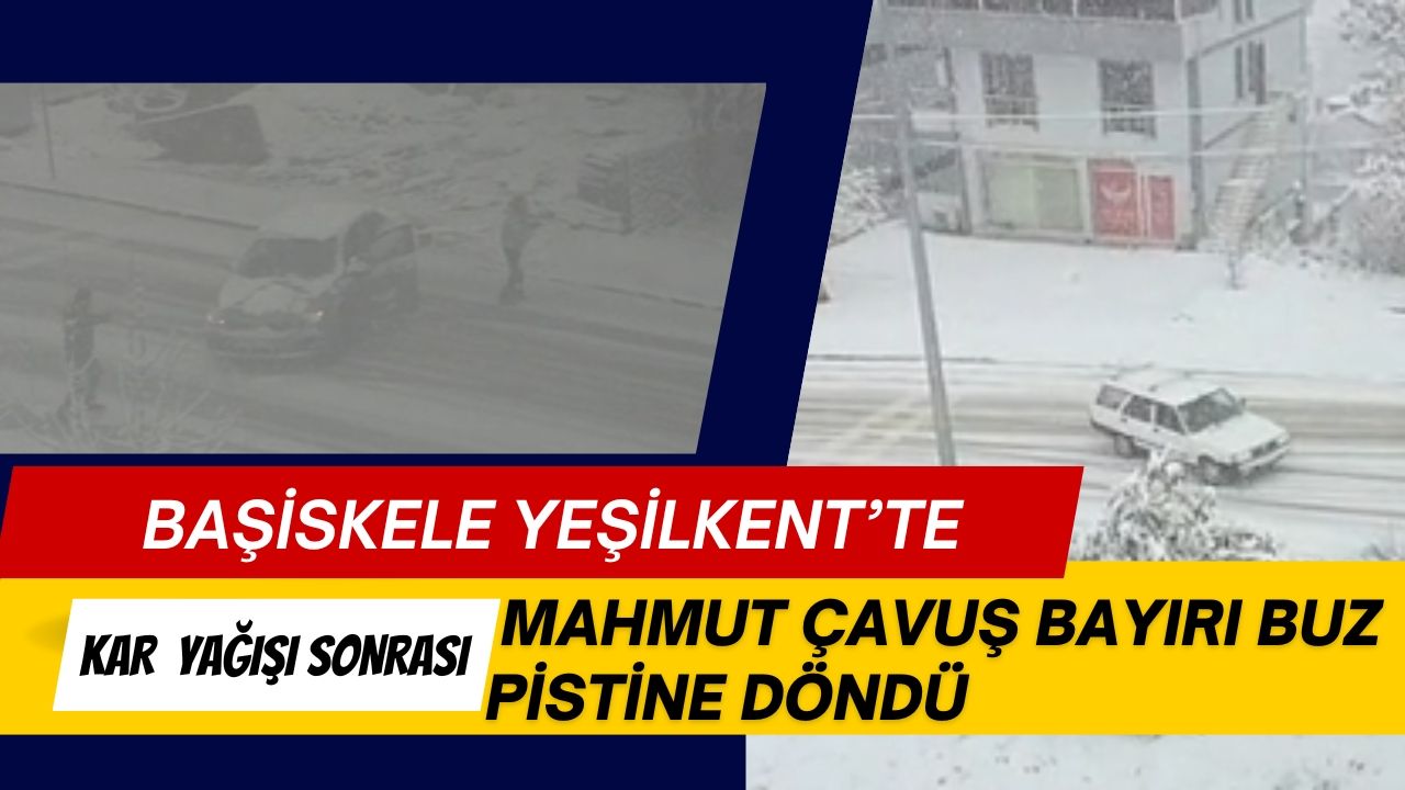 Başiskele Yeşilkent’te Kar Sonrası Mahmut Çavuş Bayırı Buz Pistine Döndü