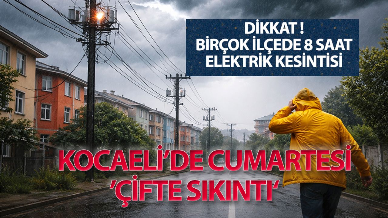 Elektrik kesilecek Fırtına Bastıracak! Kocaeli’de Cumartesi Alarmı