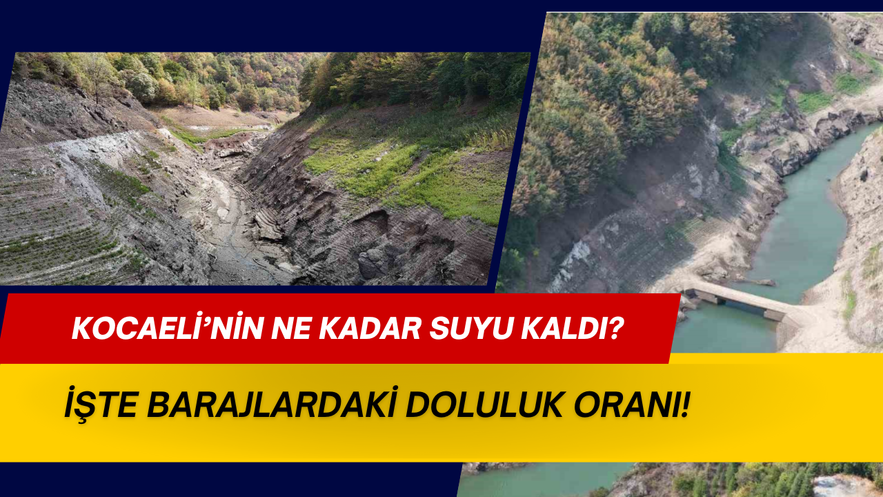 Kocaeli'nin ne kadar suyu kaldı? İşte barajlardaki doluluk oranı