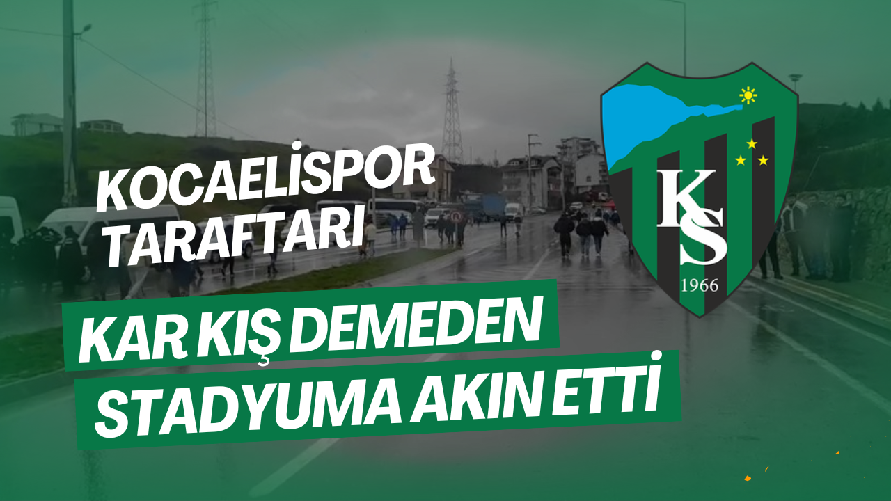 Kocaelispor taraftarı kar kış demeden stadyuma akın etti