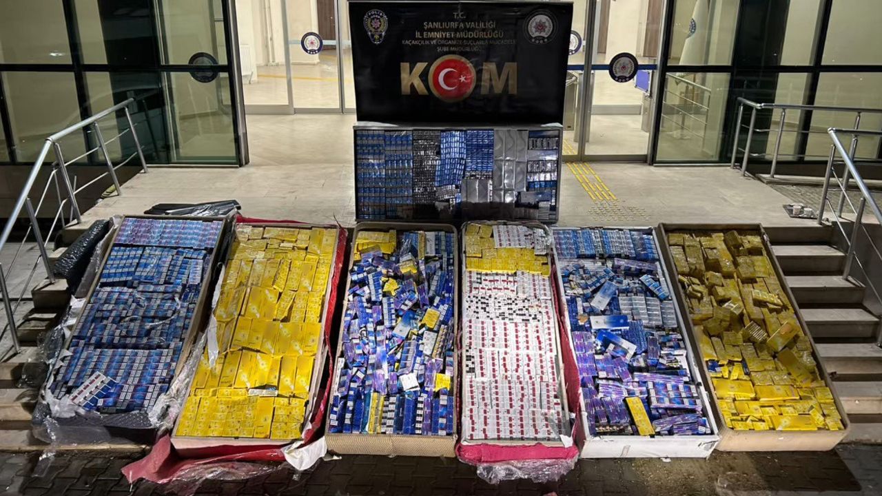 Şanlıurfa’da dev kaçak sigara operasyonu: 3,5 milyon liralık ürün ele geçirildi