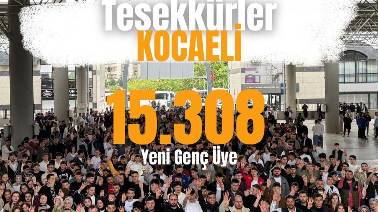 AK Parti Kocaeli Gençlik Kolları Bir Yılda 15 Bin 308 Yeni Üyeye Ulaştı